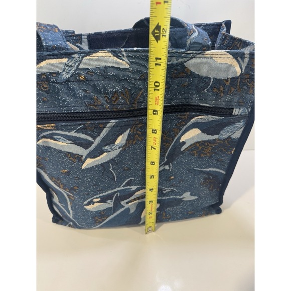 Orca Handbag Tote Purse Clean Whale Zipper - Picture 9 of 9